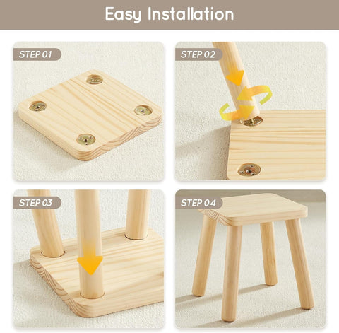 Square Wooden Stool, 1 Pack - Right Play