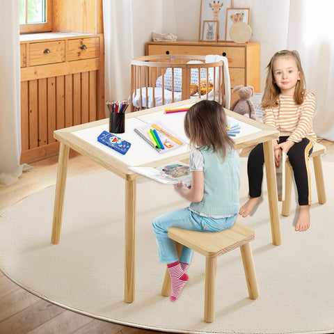 Square Wooden Stool, 1 Pack - Right Play