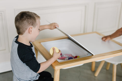 Land, Sand, Water Sensory Table w/ Bins (1 large + 2 small bins)