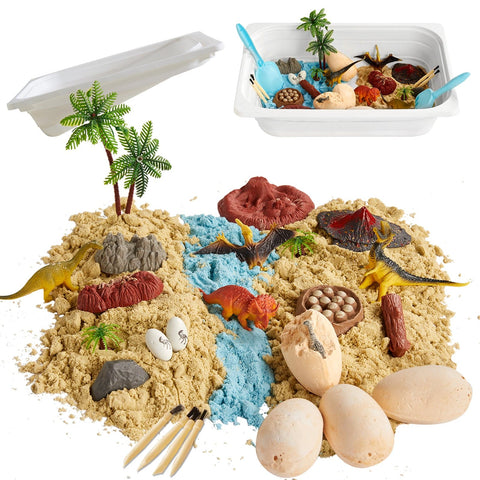 Dinosaur Sensory Toys with 2 Colors Play Sand