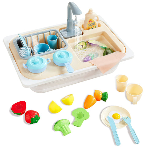 Play Kitchen Sink Toys with Large Bin