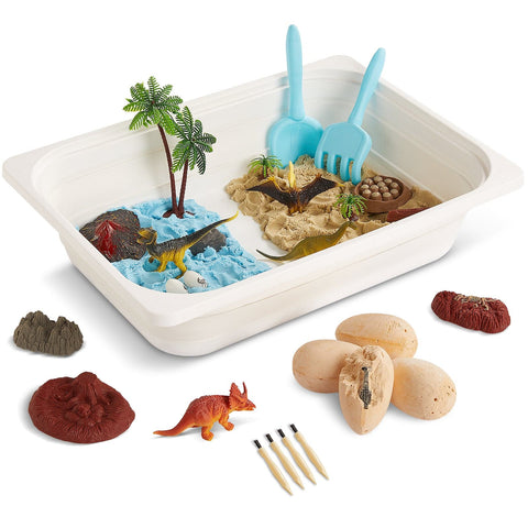 Sensory Table w/ 1 large bin +  Dinosaur Sensory Bin Sand Toys Set