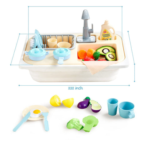 Play Kitchen Sink Toys with Large Bin