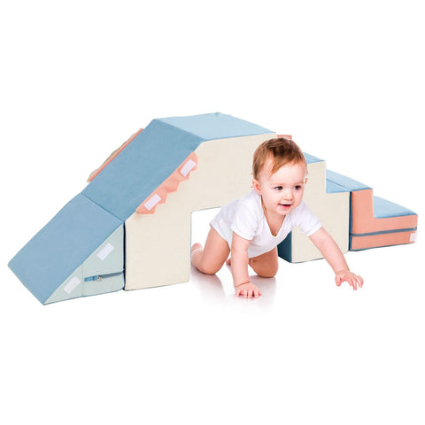 4 in 1 Foam Climbing Blocks for Toddlers,Indoor Soft Climb and Crawl Play Climbing Toys for Creativity & Imagination