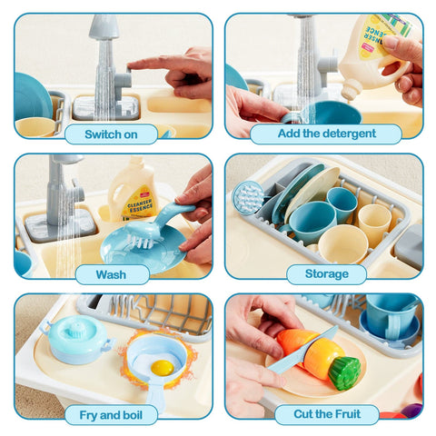 Play Kitchen Sink Toys with Large Bin - Right Play