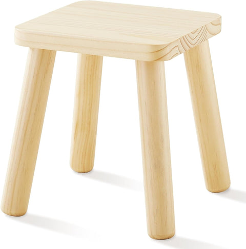 Square Wooden Stool, 1 Pack