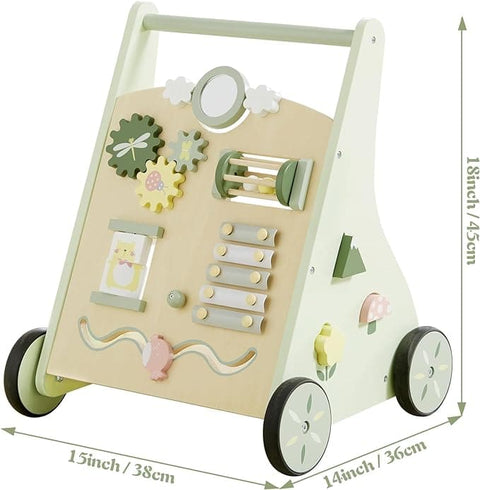 Wooden Baby Walker Push and Pull Learning Activity Walker