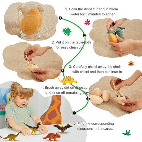 Dinosaur Sensory Toys with 2 Colors Play Sand