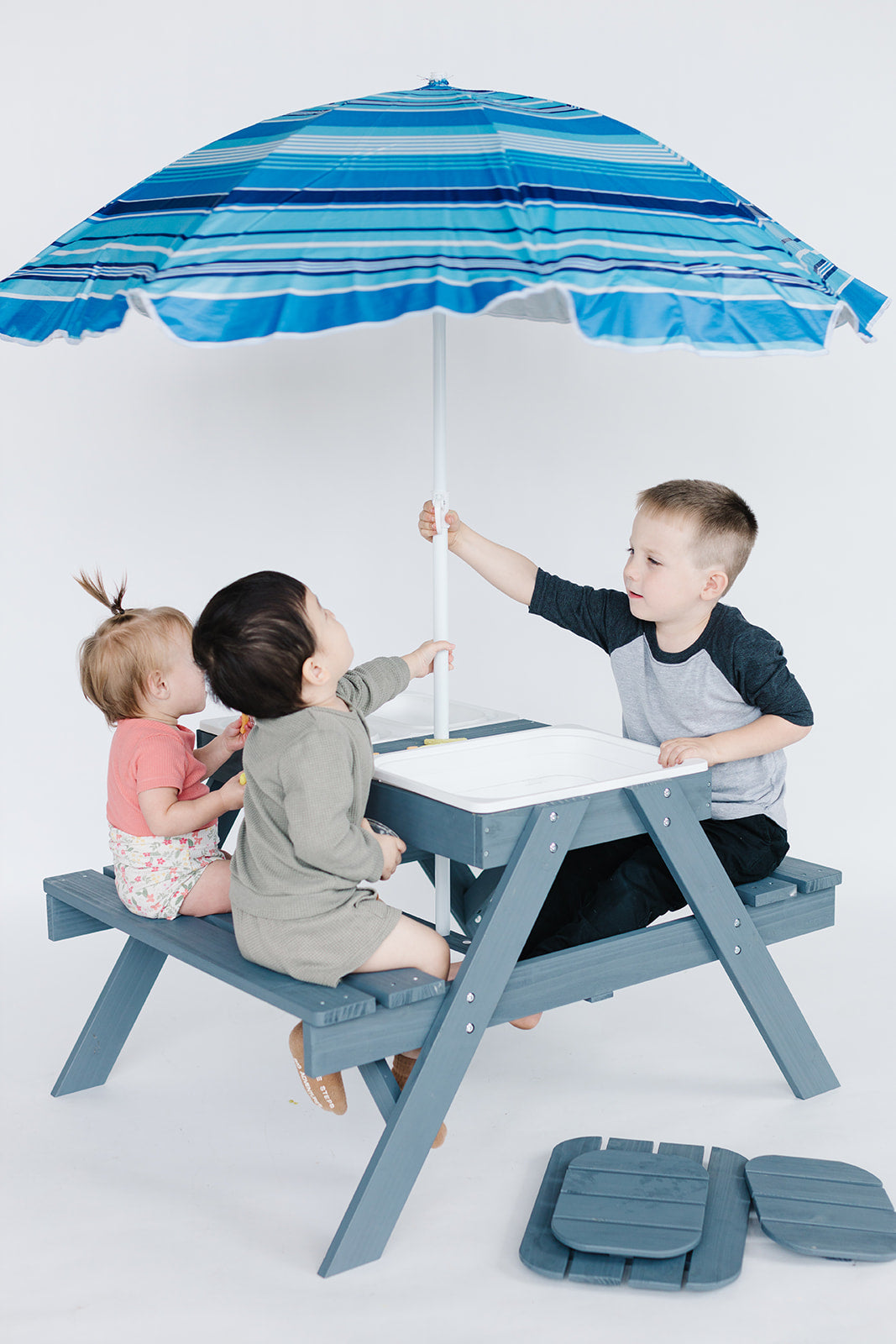 Childrens picnic bench with umbrella sale