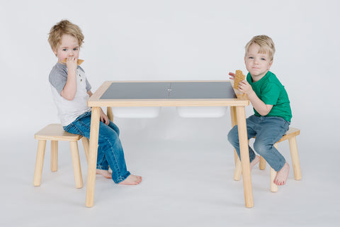 Sensory Table and Chair Set w/ Bins (1 large+ 2 small bins)