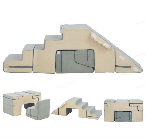 4 in 1 Foam Climbing Blocks for Toddlers,Indoor Soft Climb and Crawl Play Climbing Toys for Creativity & Imagination
